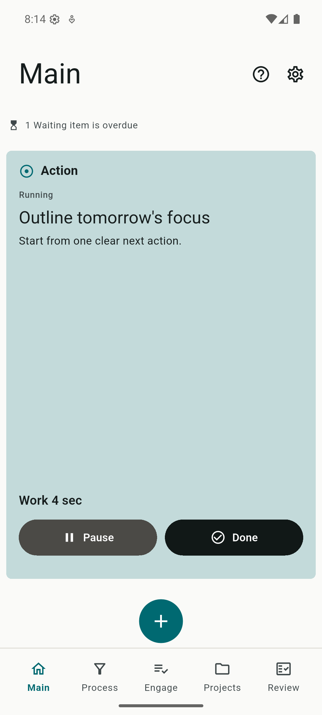Brainize focus screenshot