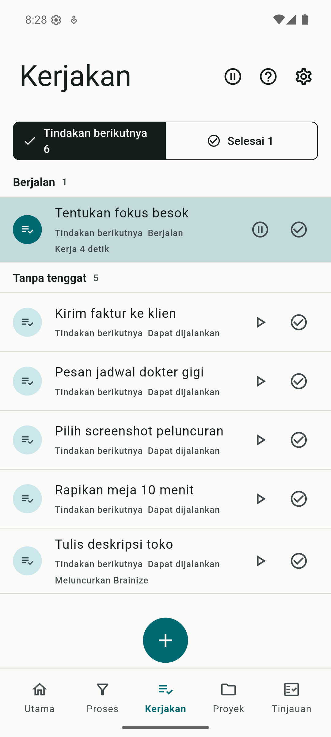 Brainize engage screenshot