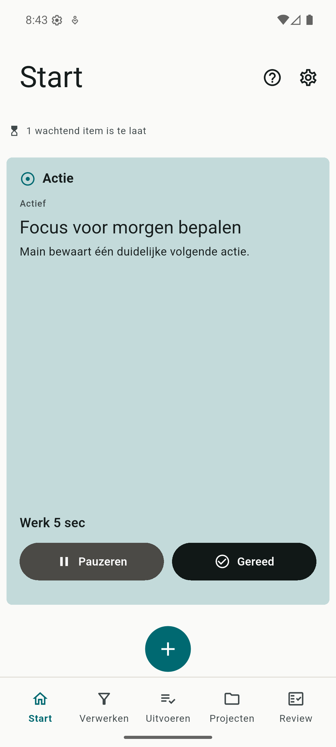 Brainize focus screenshot