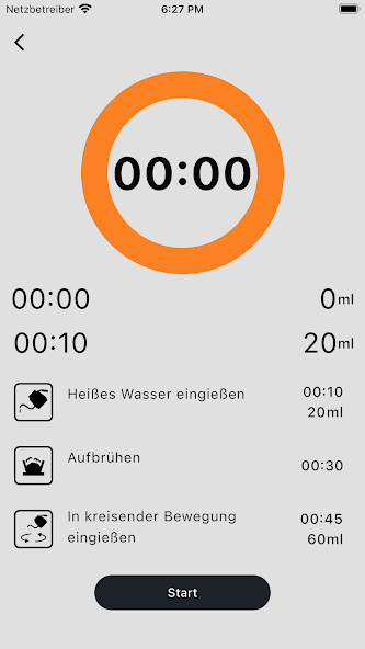 Kaffeeprofil Drip timer