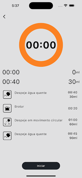 Perfil de café Drip timer