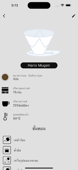 โปรไฟล์กาแฟ Recipes + brew methods